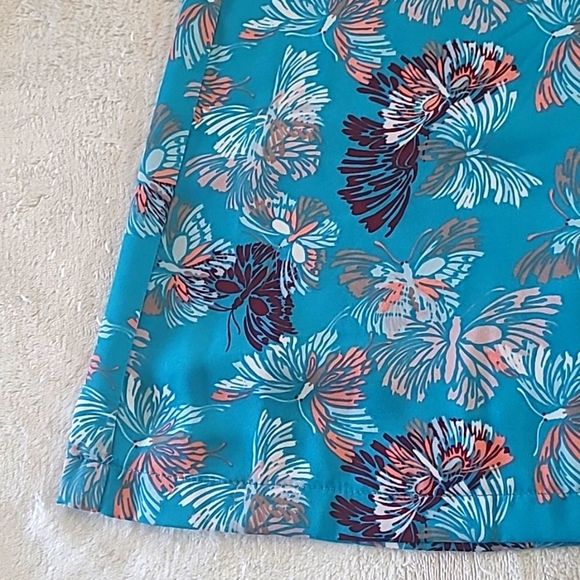 Grayson Cato Blue Butterfly Floral Tunic Medium Long Sleeve Boho Cottagecore - Picture 14 of 15